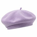 Béret taille unique en textile bouclé lilas style doux