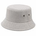 Chapeau bob taille unique textile écru bleu rayé décontracté avec œillets