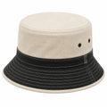 Chapeau bob taille unique en textile noir et beige style décontracté