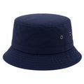 Chapeau bob taille unique en tissu bleu marine avec œillets - style décontracté