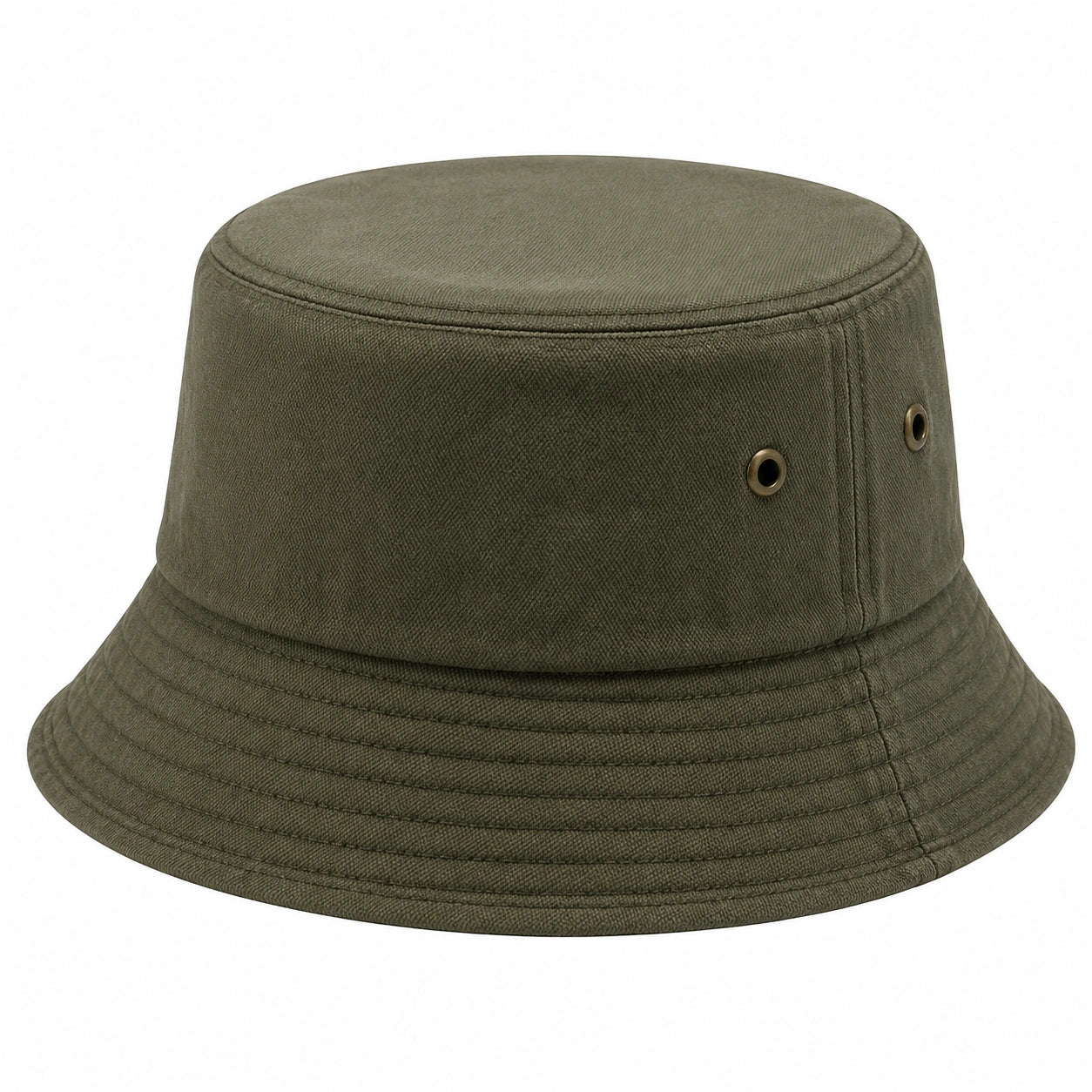 Chapeau bob taille unique en tissu vert kaki style décontracté