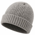 Bonnet taille unique en maille grise à revers pour usage quotidien