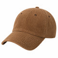 Casquette de baseball taille unique tissu côtelé marron style décontracté