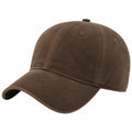 Casquette unisexe taille unique en tissu marron - visière courbée style baseball