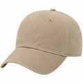 Casquette taille unique en tissu beige à visière courbée style décontracté