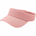 Visière de sport taille unique en textile rose avec bandeau en maille respirante