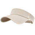 Visière taille unique en tissu beige réglable pour protection solaire