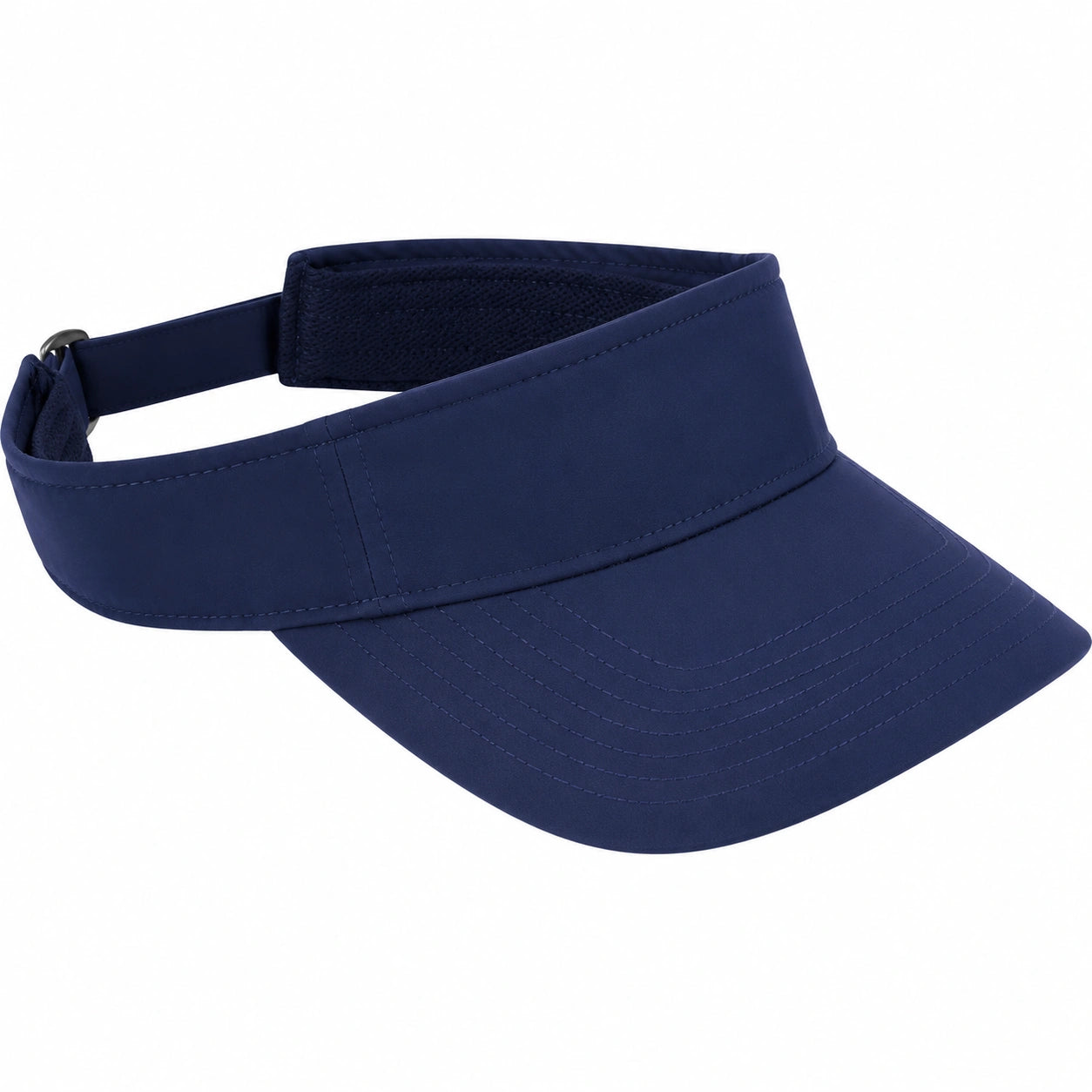 Visière de sport taille unique bleu marine en tissu synthétique réglable