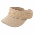 Visière taille unique en paille tressée beige - protection solaire style estival