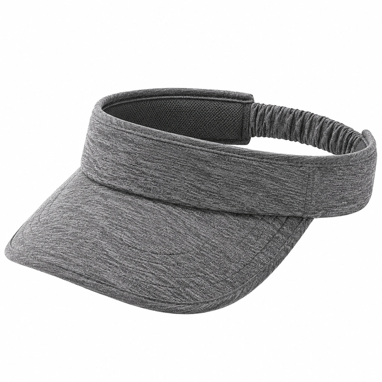 Visière taille unique en textile gris anthracite - protection solaire ajustable