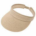 Visière taille unique en fibres tressées beige ajustable style estival